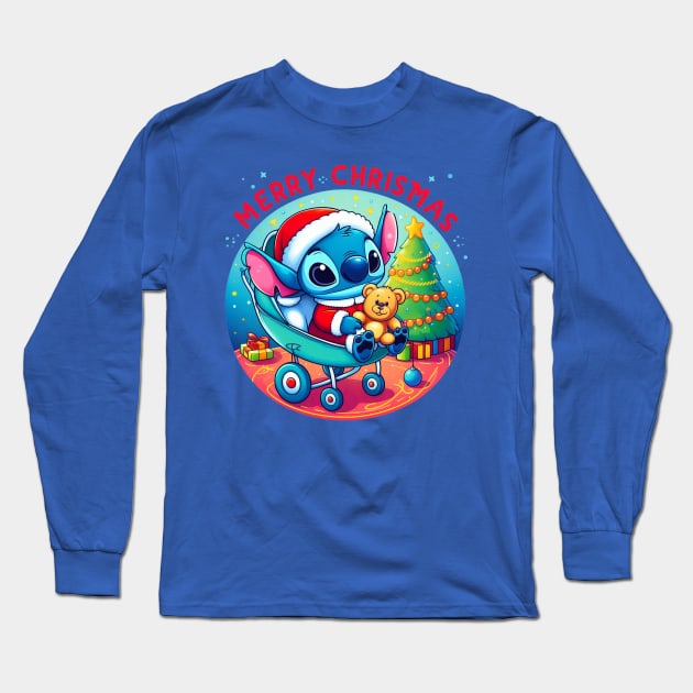 Baby Stitch Long Sleeve T-Shirt by BukovskyART